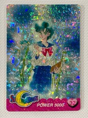 Vintage 1990s Sailor Moon trading featuring Sailor Mercury #32